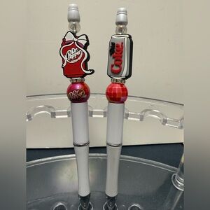 Dr Pepper or Diet Coke Beaded Pens